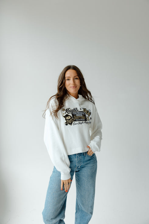 UCF Layer Patch Luxe Crop Hoodie